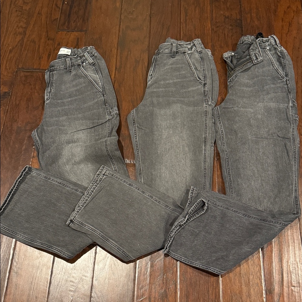 Boys 17/18 Abercrombie baggy Denim Jeans 3 pair